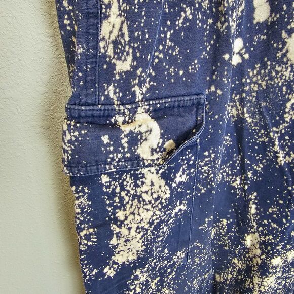Sea Barrier Men’s Custom Bleach Splattered Navy Cargo Shorts. Size 54 - Picture 3 of 5